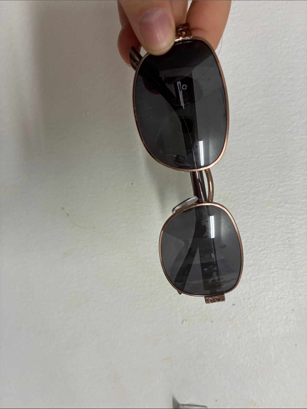 Sunglasses - Black Lenses with Rose Gold Frame